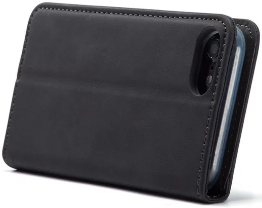 iPhone SE (2020/2022)/8/7 Hoesje Portemonnee Book Case Kunstleer Zwart afbeelding 5