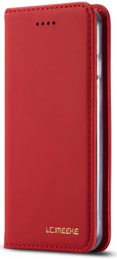 iPhone SE (2020/2022)/8/7 Hoesje Portemonnee Book Case Kunstleer Rood afbeelding 9