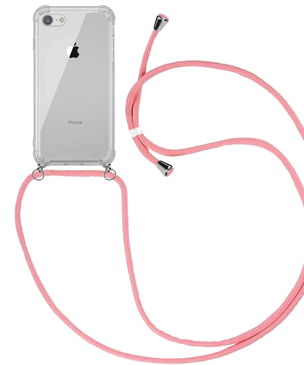 iPhone SE (2020/2022) / 8 / 7 Hoesje Hybride Back Cover Koord Roze afbeelding 1
