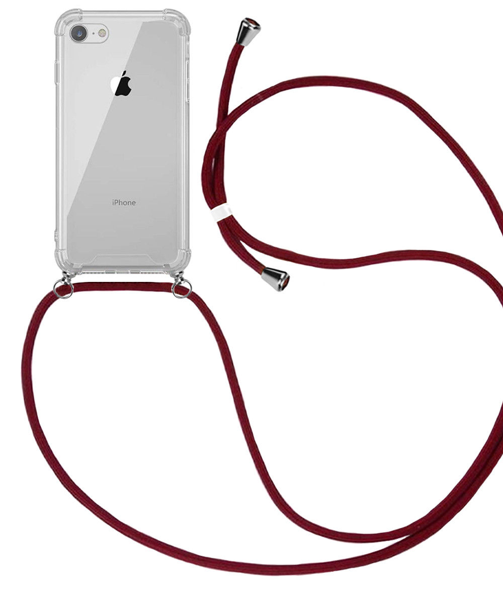 iPhone SE (2020/2022) / 8 / 7 Hoesje Hybride Back Cover Koord Rood afbeelding 1