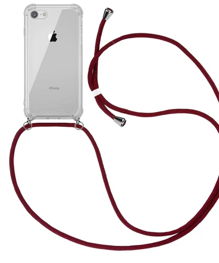 iPhone SE (2020/2022) / 8 / 7 Hoesje Hybride Back Cover Koord Rood afbeelding 1