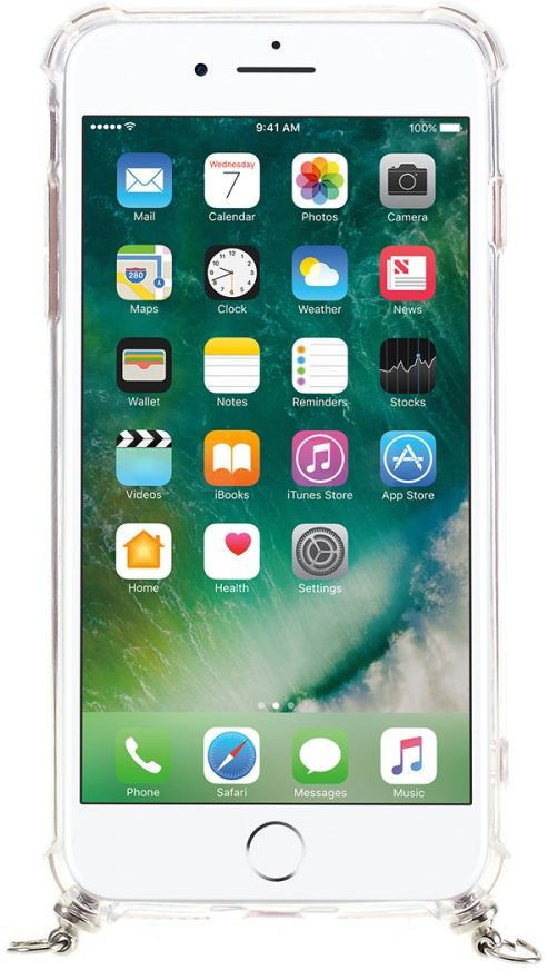 iPhone SE (2020/2022) / 8 / 7 Hoesje Hybride Back Cover Koord Zwart afbeelding 3