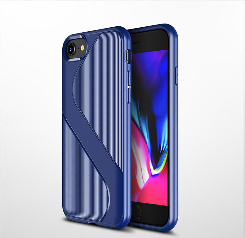 Apple iPhone SE (2020/2022) Hoesje S-Line Back Cover TPU Blauw afbeelding 4