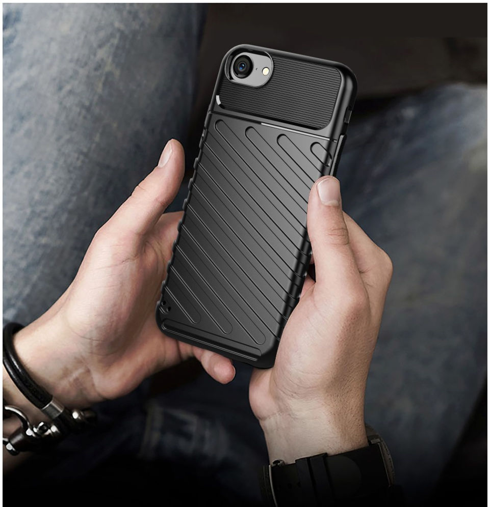 iPhone 7/8/SE (2020/2022) Hoesje Twill Thunder Back Cover Blauw afbeelding 9