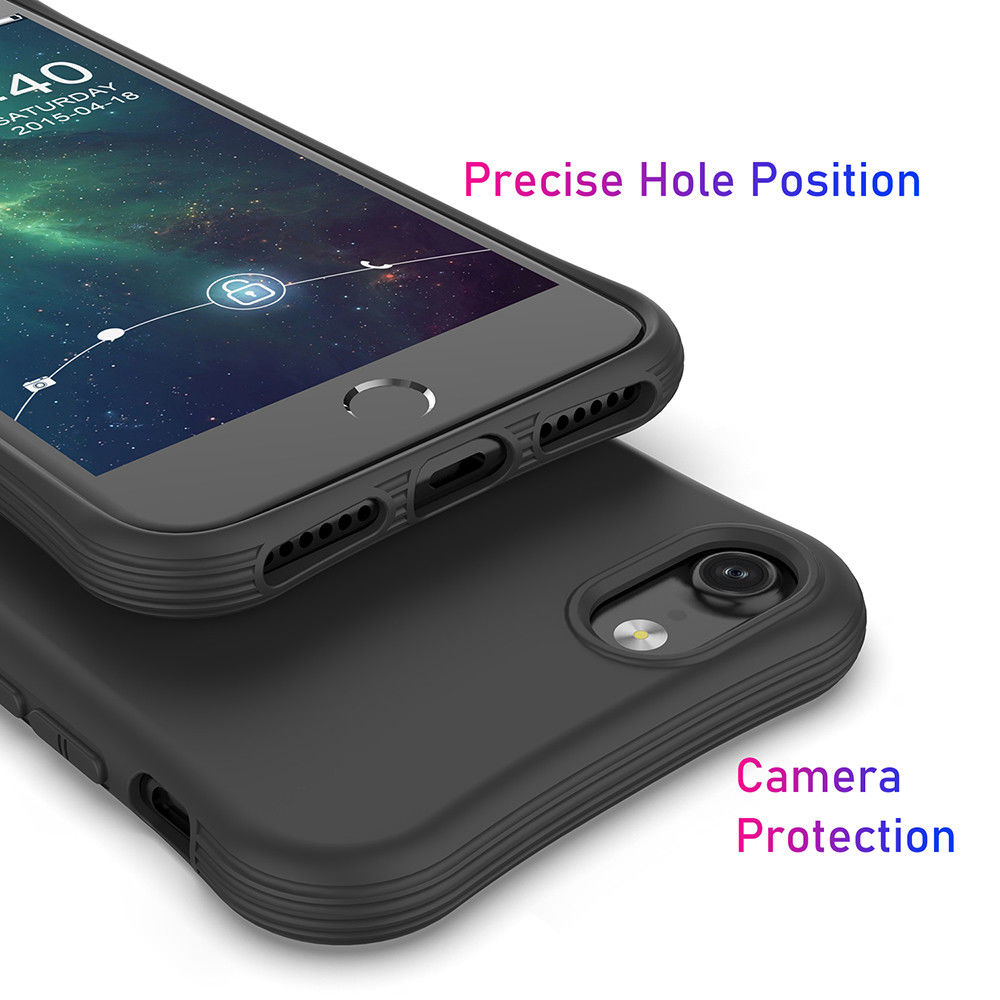 Apple iPhone SE (2020) Hoesje Schokbestendig TPU Flexibel Matte Roze afbeelding 2