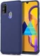 Samsung Galaxy M21 Hoesje Twill Slim Textuur TPU Blauw afbeelding 1