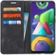 Samsung Galaxy M21 Hoesje Zijdezacht Kunstleer Portemonnee Zwart afbeelding 1