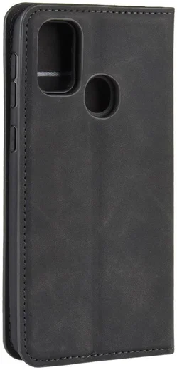 Samsung Galaxy M21 Hoesje Zijdezacht Kunstleer Portemonnee Zwart afbeelding 8