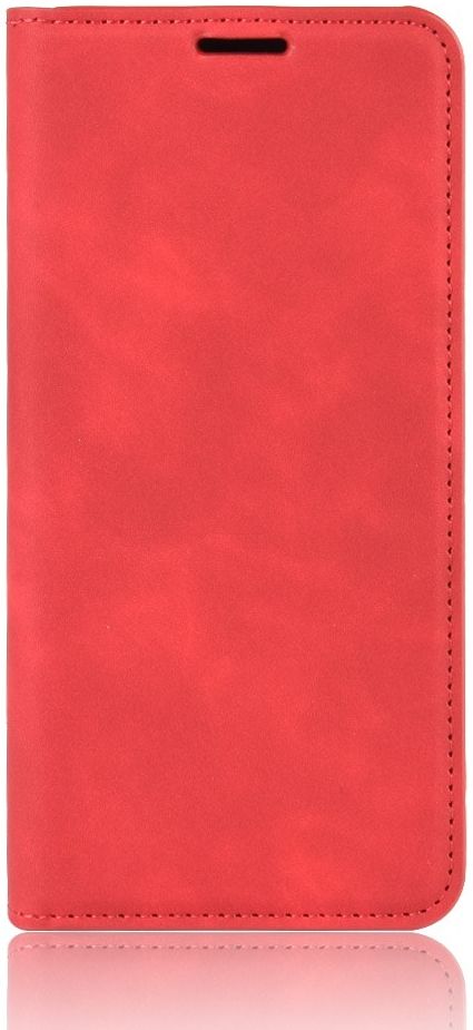 Samsung Galaxy M21 Hoesje Zijdezacht Kunstleer Portemonnee Rood afbeelding 2
