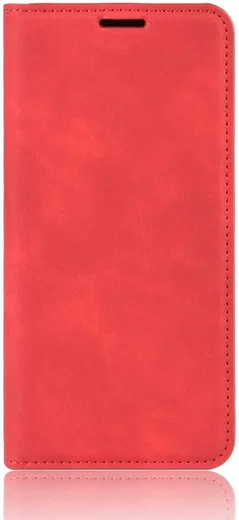 Samsung Galaxy M21 Hoesje Zijdezacht Kunstleer Portemonnee Rood afbeelding 2