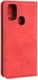 Samsung Galaxy M21 Hoesje Zijdezacht Kunstleer Portemonnee Rood afbeelding 7