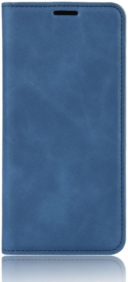 Samsung Galaxy M21 Hoesje Zijdezacht Kunstleer Portemonnee Blauw afbeelding 2