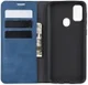 Samsung Galaxy M21 Hoesje Zijdezacht Kunstleer Portemonnee Blauw afbeelding 7