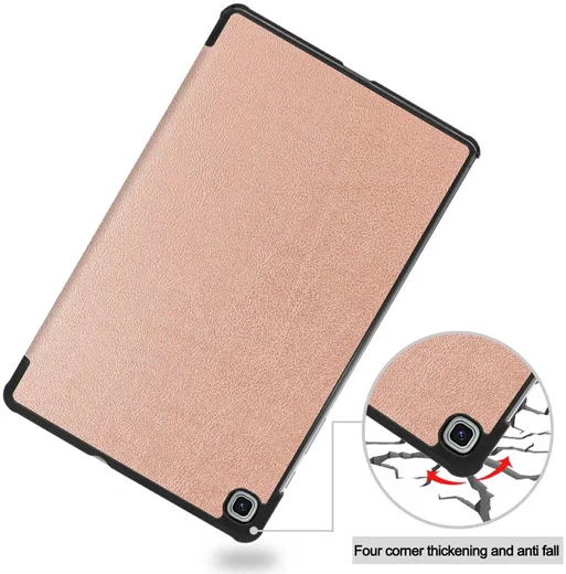 Samsung Galaxy Tab S6 Lite Hoesje Tri-Fold Roze Goud afbeelding 8