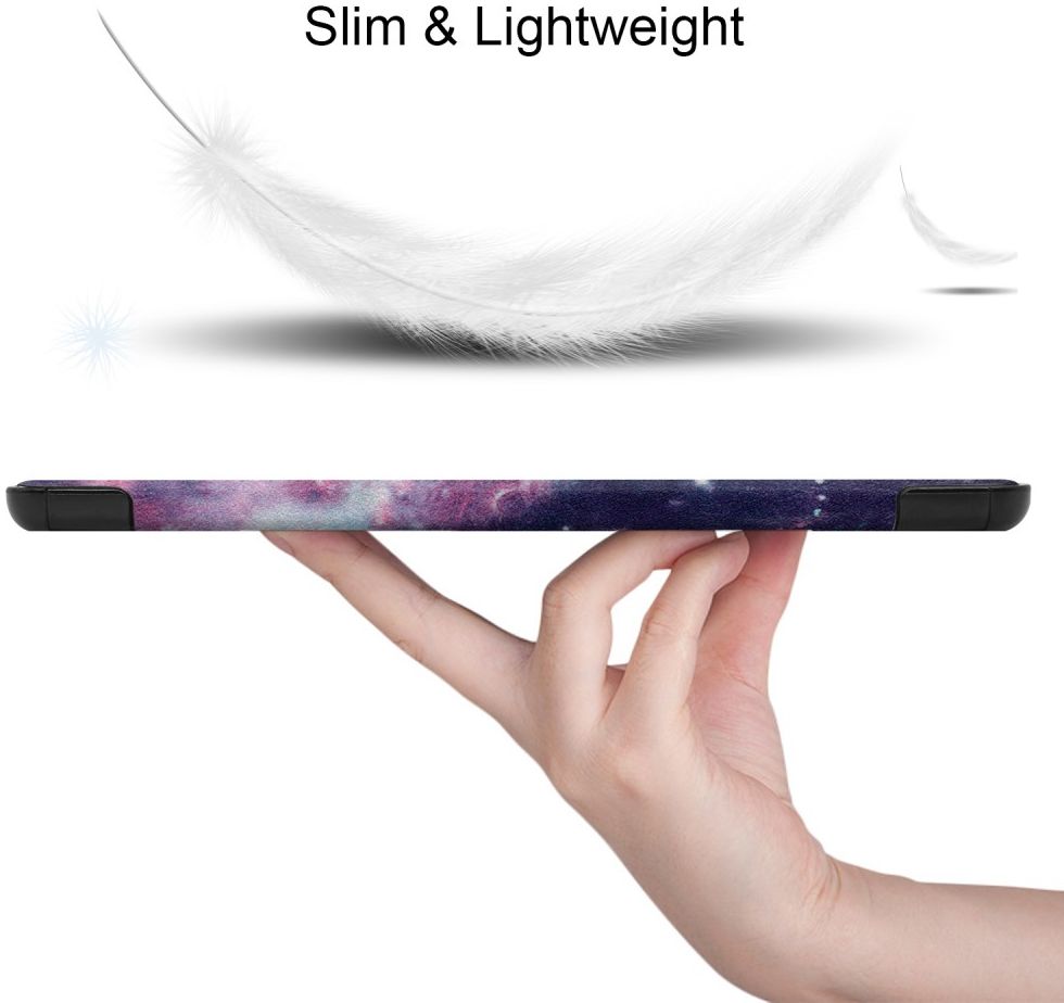 Samsung Galaxy Tab S6 Lite Hoesje Tri-Fold Paars Print afbeelding 3