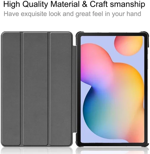 Samsung Galaxy Tab S6 Lite Hoesje Tri-Fold Paars Print afbeelding 6