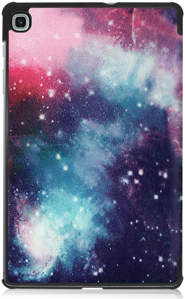 Samsung Galaxy Tab S6 Lite Hoesje Tri-Fold Paars Print afbeelding 9