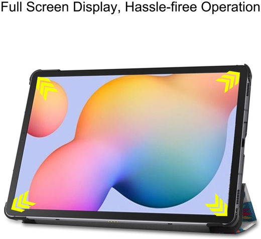 Samsung Galaxy Tab S6 Lite Hoesje Tri-Fold Vlinder Print afbeelding 5