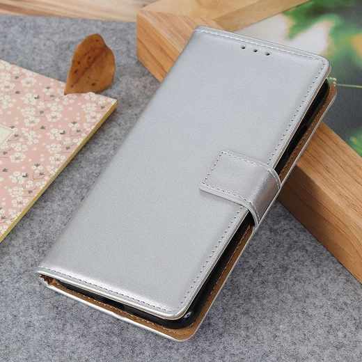 Samsung Galaxy A31 Hoesje Portemonnee Book Case Kunstleer Zilver afbeelding 4
