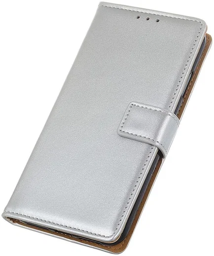 Samsung Galaxy A31 Hoesje Portemonnee Book Case Kunstleer Zilver afbeelding 9