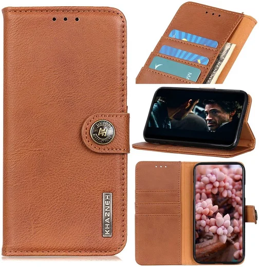 KHAZNEH Samsung Galaxy A31 Hoesje Portemonnee Book Case Bruin afbeelding 10