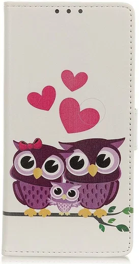 Samsung Galaxy A31 Hoesje Wallet Book Case met Uilen Print afbeelding 1