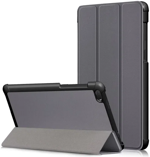 Lenovo Tab E7 Tri-Fold Hoes Grijs afbeelding 1