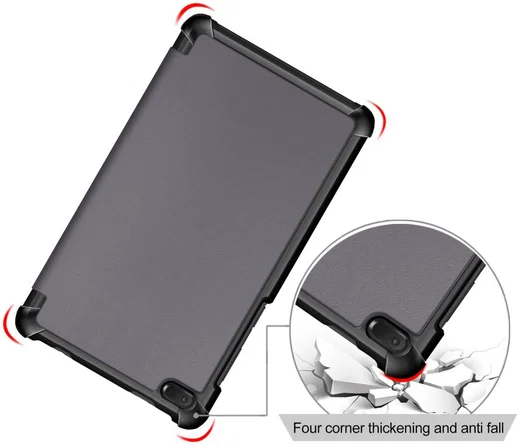 Lenovo Tab E7 Tri-Fold Hoes Grijs afbeelding 4