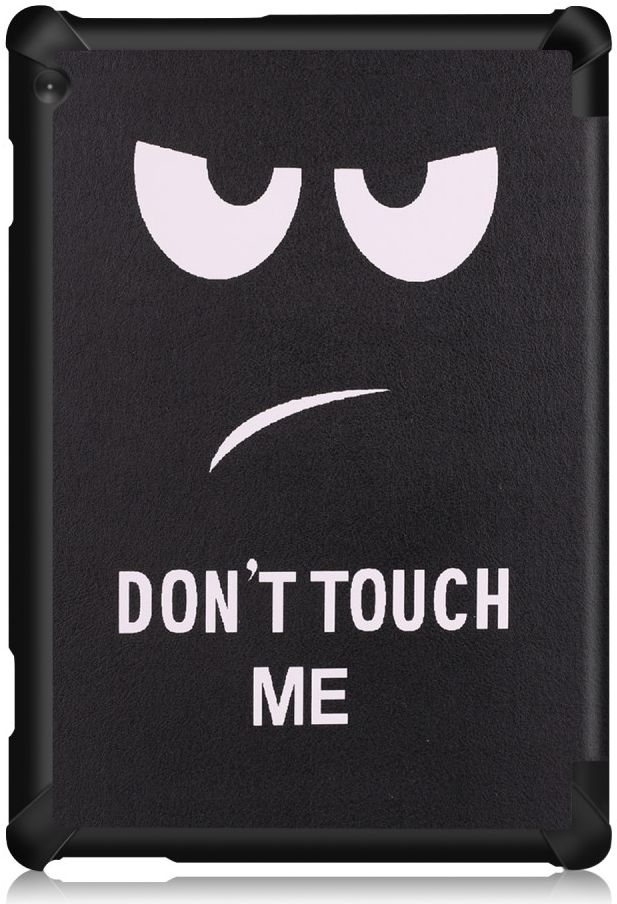 Lenovo Tab M10 HD Gen 1 Hoes Tri-Fold Book Case Do Not Touch Me Print afbeelding 3
