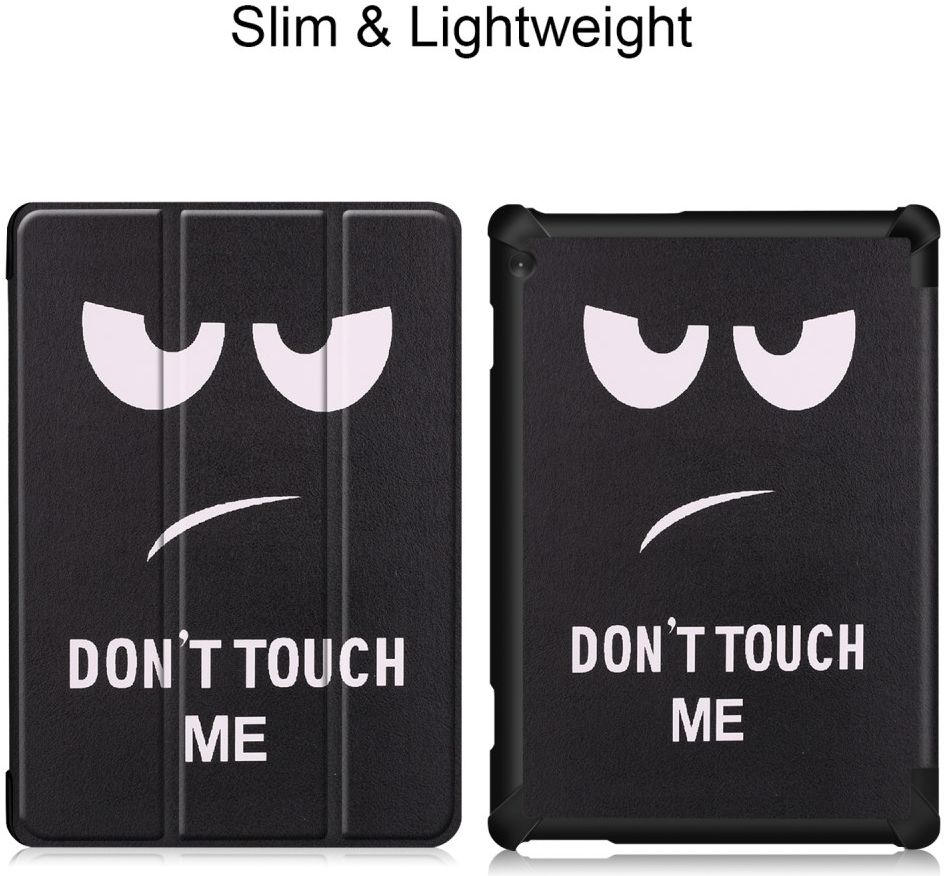 Lenovo Tab M10 HD Gen 1 Hoes Tri-Fold Book Case Do Not Touch Me Print afbeelding 4
