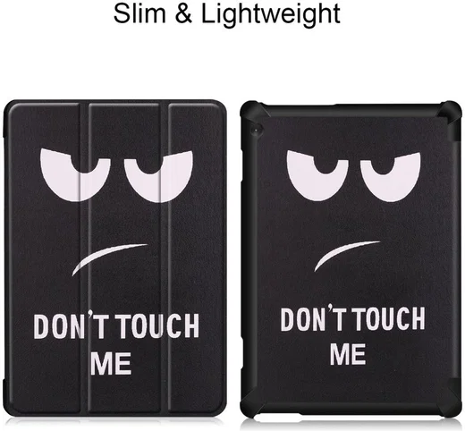 Lenovo Tab M10 HD Gen 1 Hoes Tri-Fold Book Case Do Not Touch Me Print afbeelding 4