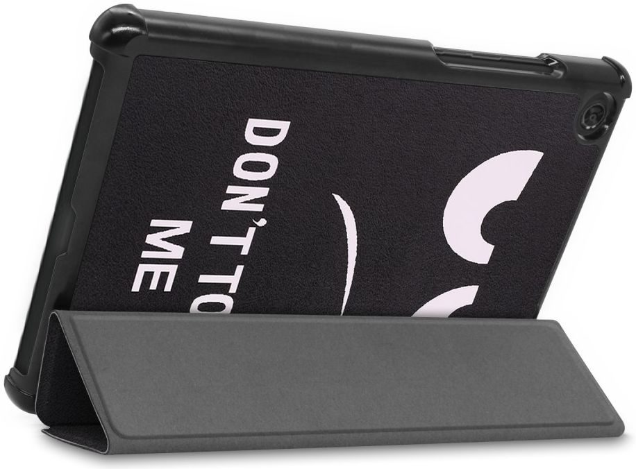 Lenovo Tab M8 Hoesje Tri-Fold Book Case met Do Not Touch Me Print afbeelding 9