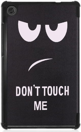 Lenovo Tab M8 Hoesje Tri-Fold Book Case met Do Not Touch Me Print afbeelding 11
