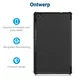 Lenovo Tab M8 Hoesje Tri-Fold Book Case met Standaard Zwart afbeelding 3