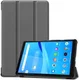 Lenovo Tab M8 Hoesje Tri-Fold Book Case met Standaard Grijs afbeelding 1