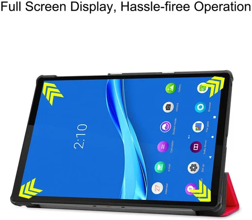 Lenovo Tab M10 Plus / FHD Plus Hoes Book Case Tri-Fold Rood afbeelding 6