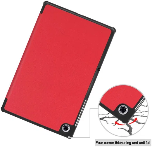 Lenovo Tab M10 Plus / FHD Plus Hoes Book Case Tri-Fold Rood afbeelding 9