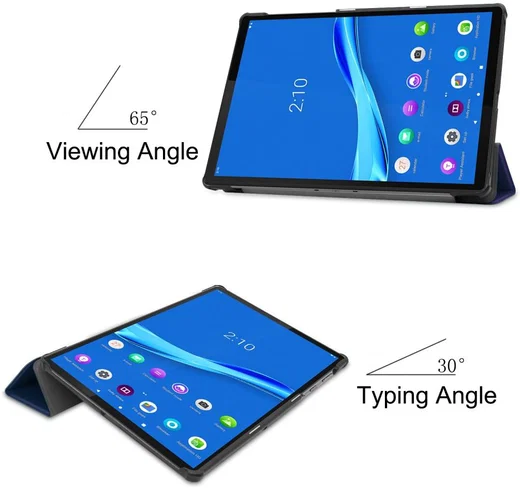 Lenovo Tab M10 Plus / FHD Plus Hoes Book Case Tri-Fold Blauw afbeelding 6
