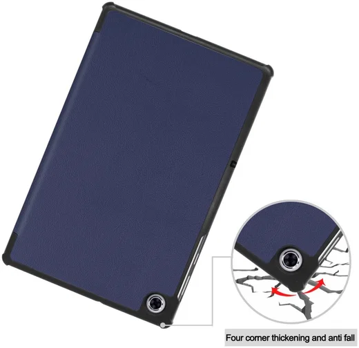 Lenovo Tab M10 Plus / FHD Plus Hoes Book Case Tri-Fold Blauw afbeelding 3