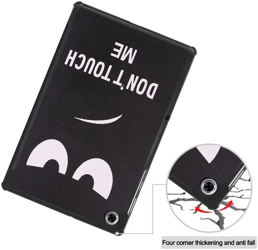 Lenovo Tab M10 Plus / FHD Plus Hoes Tri-Fold met Do Not Touch Me Print afbeelding 3