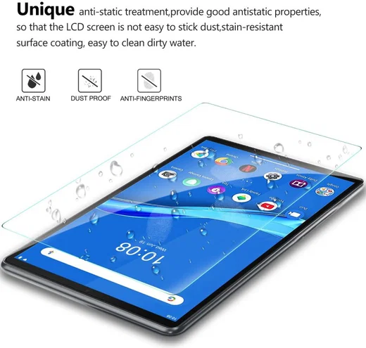 Lenovo Tab M10 Plus / FHD Plus Tempered Glass Screen Protector Clear afbeelding 6