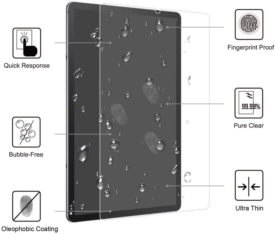 Samsung Galaxy Tab S6 Lite Tempered Glass 9H Screen Protector afbeelding 1