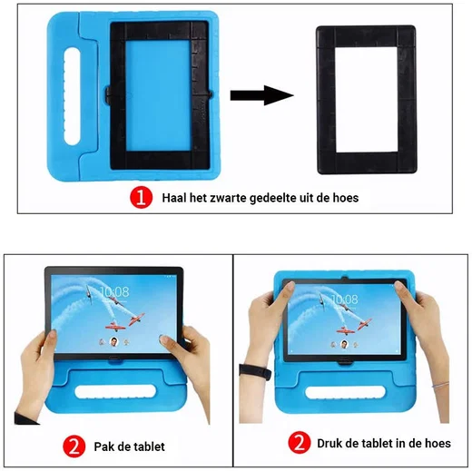 Samsung Galaxy Tab S5e Kinder Tablethoes met Handvat Zwart afbeelding 15