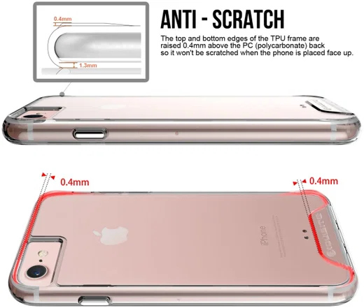 Apple iPhone SE (2020/2022) Hoesje Hybride Transparante Back Cover afbeelding 6