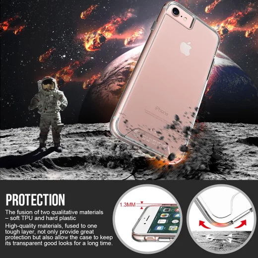 Apple iPhone SE (2020/2022) Hoesje Hybride Transparante Back Cover afbeelding 7