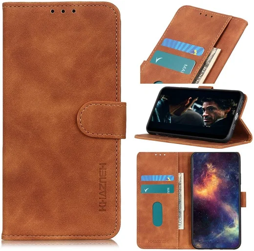 KHAZNEH Apple iPhone 7/8/SE 2020 Hoesje Retro Wallet Book Case Bruin afbeelding 5