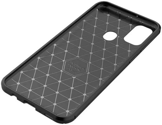 Samsung Galaxy M21 Hoesje Geborsteld Carbon Blauw afbeelding 4
