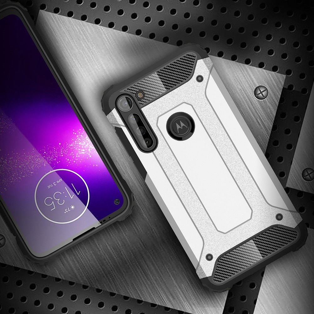Motorola Moto G8 Power Hoesje Shock Proof Hybride Back Cover Roze Goud afbeelding 5