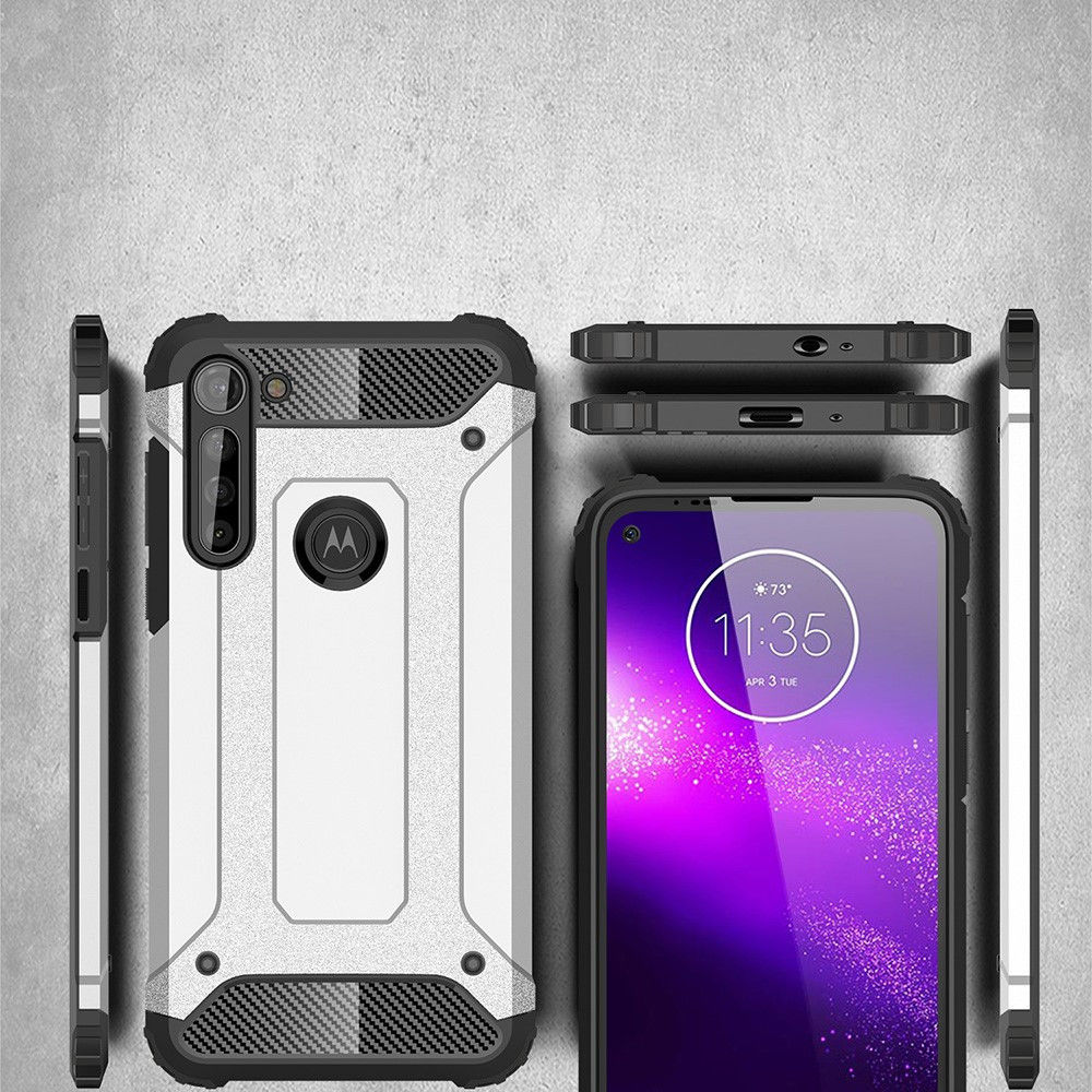 Motorola Moto G8 Power Hoesje Shock Proof Hybride Back Cover Roze Goud afbeelding 9