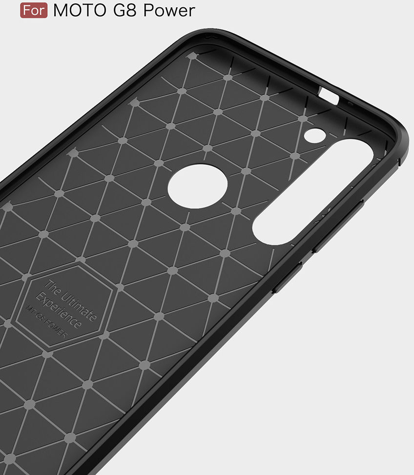 Motorola Moto G8 Power Hoesje Geborsteld TPU Back Cover Zwart afbeelding 7